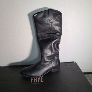 Melissa Button leather boots black size 8.5 Frye